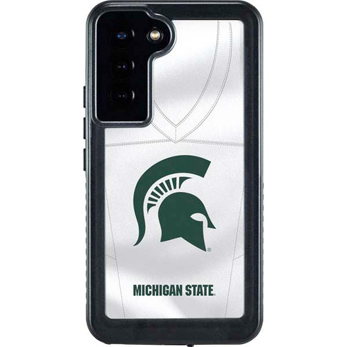 Michigan State University White Jersey Galaxy S24 Plus Waterproof Case